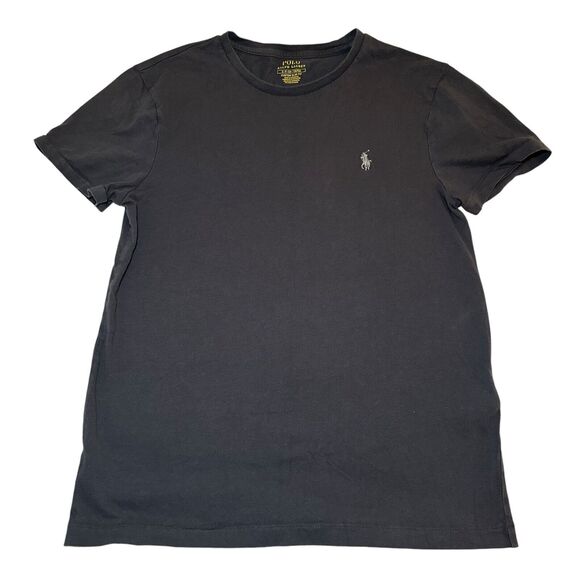 Polo Ralph Lauren Classic Slim Fit T Shirt Men Small Dark Grey/Light Grey Pony - Picture 1 of 4